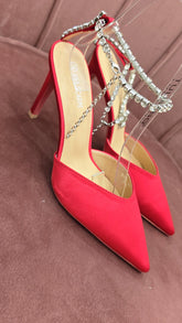 SANDALO STRASS ROSSA